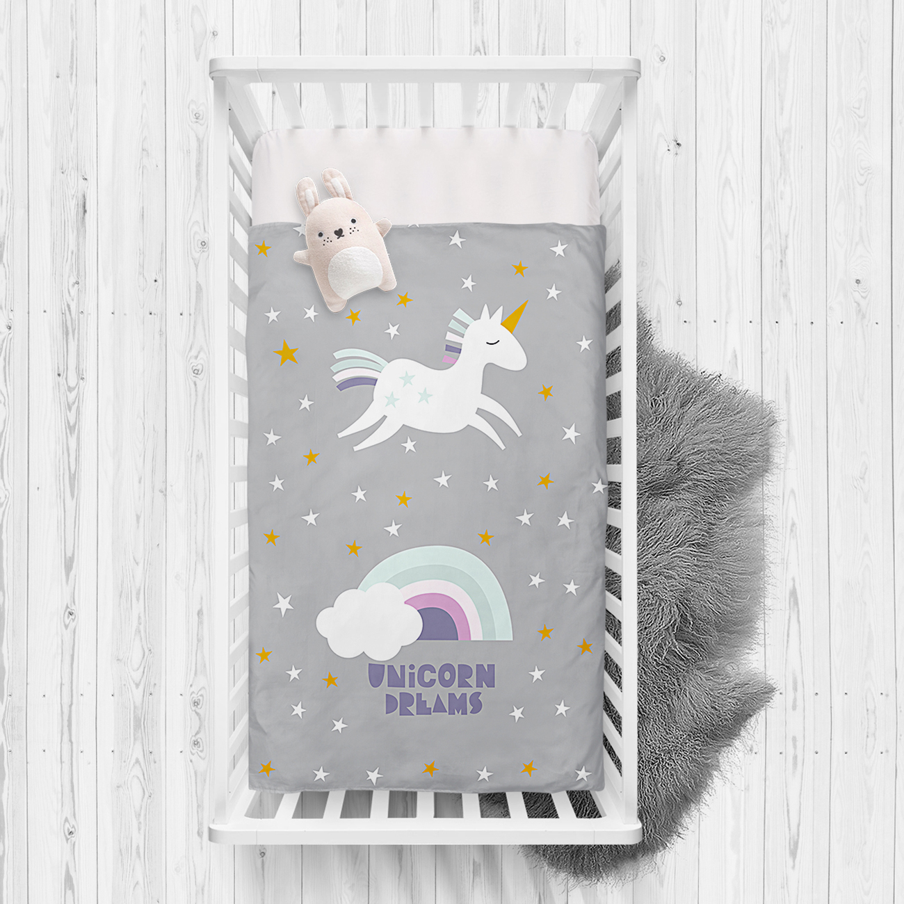 unicorn yatak örtüsü