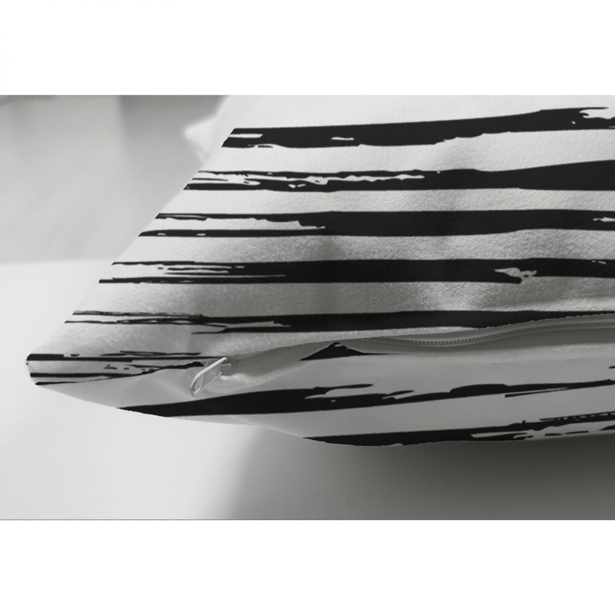 Çift Taraflı Siyah Beyaz Modern Çizgili Dekoratif Süet Yastık Kılıfı Realhomes