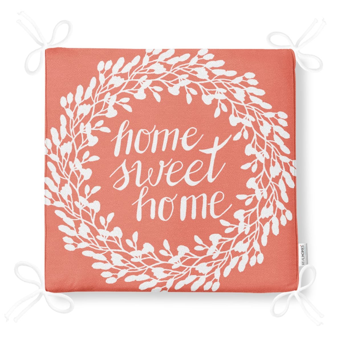 Home Sweet Home Dekorati Kare Sandalye Minderi 40x40cm ermuarlı Realhomes