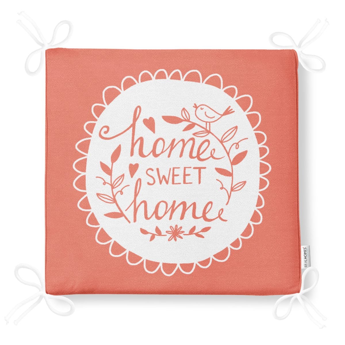 Home Sweet Home Dekorati Kare Sandalye Minderi 40x40cm ermuarlı Realhomes