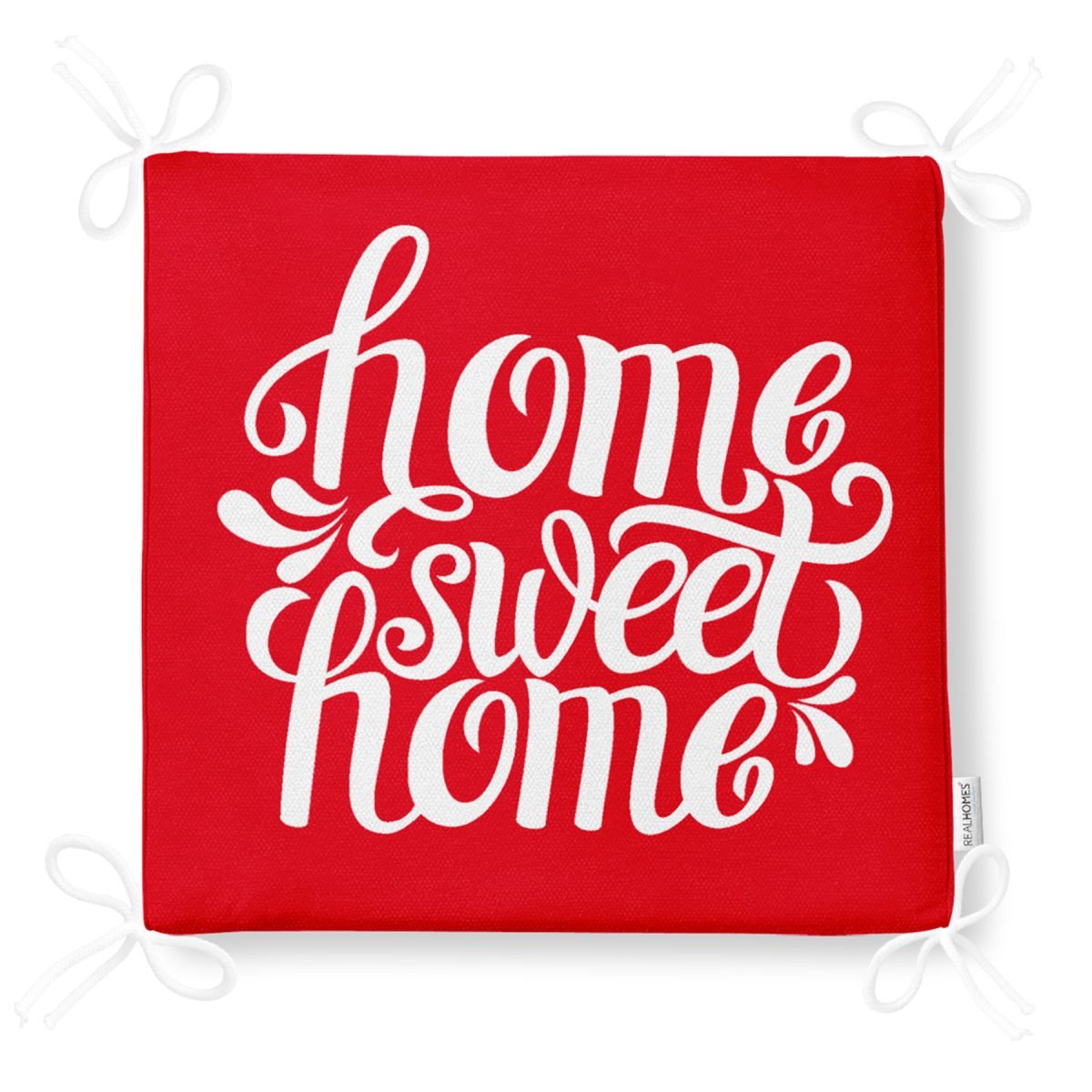 Home Sweet Home Dekorati Kare Sandalye Minderi 40x40cm ermuarlı Realhomes