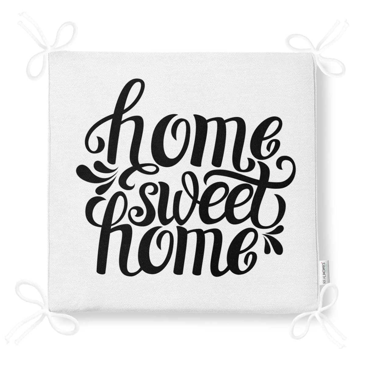 Home Sweet Home Dekorati Kare Sandalye Minderi 40x40cm ermuarlı Realhomes